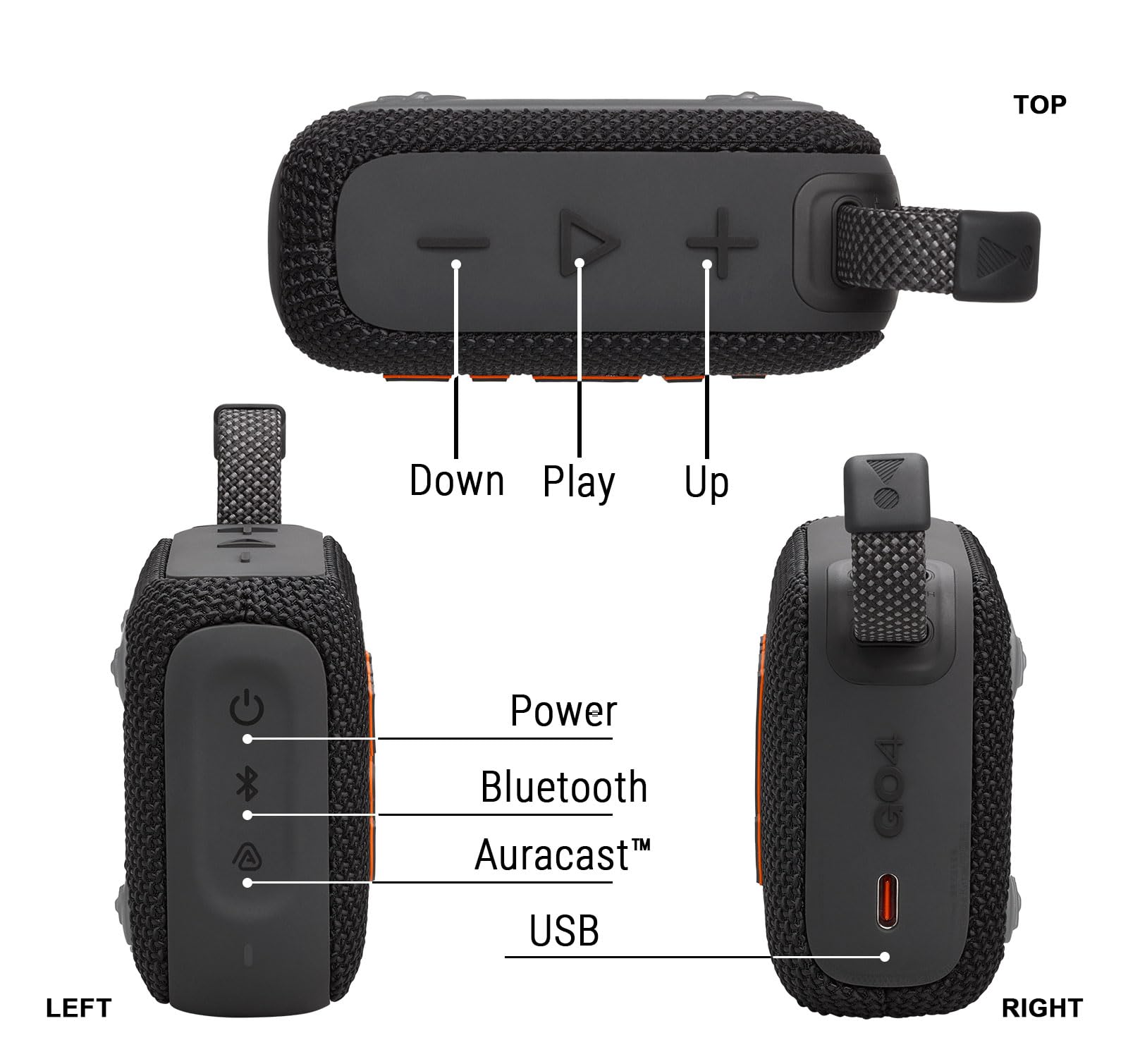 Amazon | JBL GO 4 ポータブル Bluetooth スピーカー & divvi GO 保護